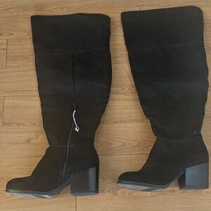 Brash Black Over the Knee Boots